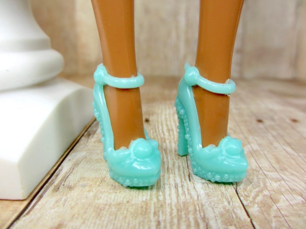 Barbie Doll Shoes Mint Pointed Toe Textured Heel - All Variety Shop