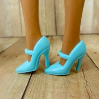 Aqua blue barbie doll shoes